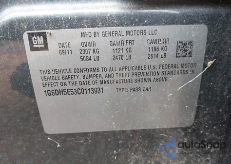 2012 Cadillac Cts Luxury z USA, uszkodzony, nr VIN 1G6DH5E53C0113931